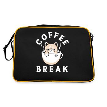 Pause café pour les amateurs de café - Sac Retro - noir/or - Dos