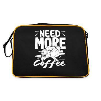 La licorne amateur de café a besoin de plus de café - Sac Retro - noir/or - Dos
