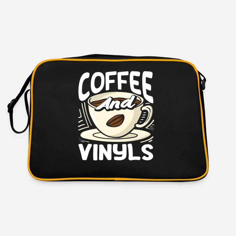 Amateur de café et fan de vinyles Sac Retro