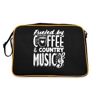 Amateurs de café avec de la musique country - Sac Retro - noir/or - Dos