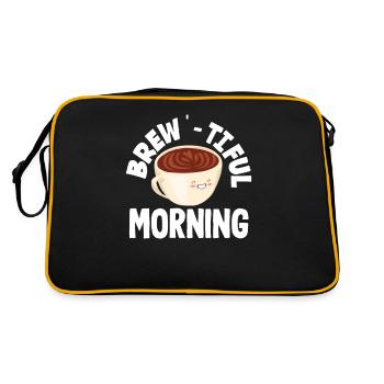 Matin infusé pour les amateurs de café - Sac Retro - noir/or - Dos