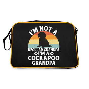 Cockapoo Gifts - Retro Tasche - Schwarz/Gold - Hinten