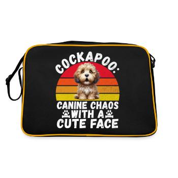 Cockapoo Gifts - Retro Tasche - Schwarz/Gold - Hinten