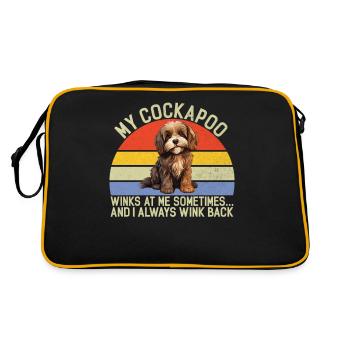 Cadeaux Cockapoo - Sac Retro - noir/or - Dos