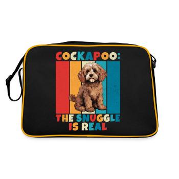 Cockapoo Gifts - Retro Tasche - Schwarz/Gold - Hinten