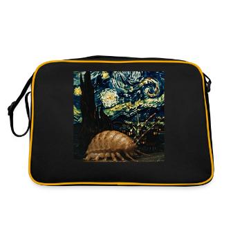 Assel - Retro Tasche - Schwarz/Gold - Hinten