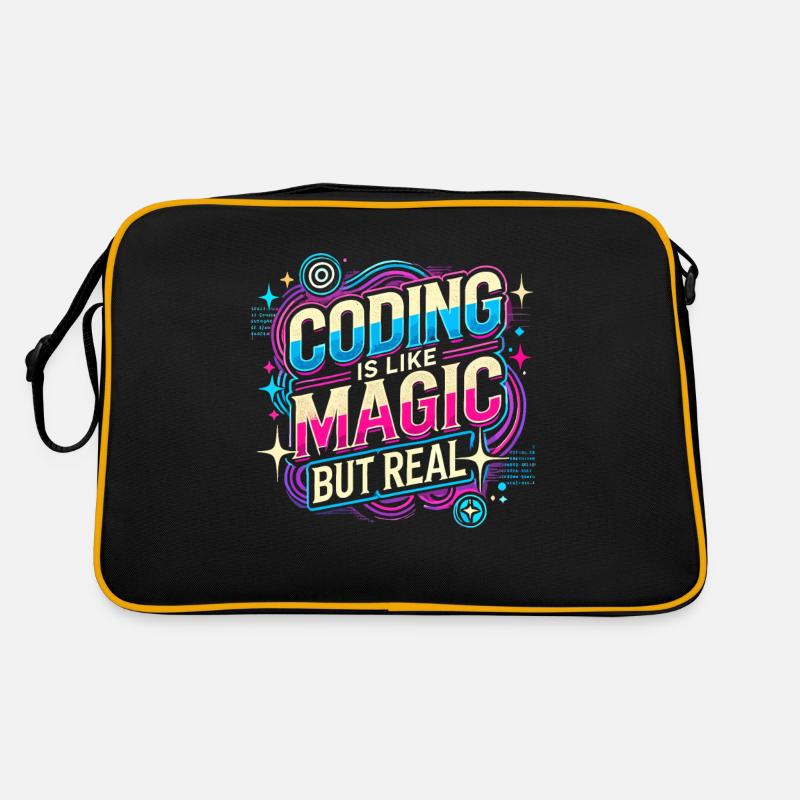 Coding ist wie Magie, aber real Retro Tasche