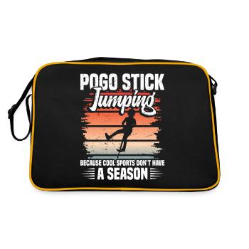 Pogo-stick jumping, because cool sports don't - Retro Bag - black/gold - Back