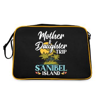 Mother and daughter trip Sanibel Island - Retro Bag - black/gold - Back