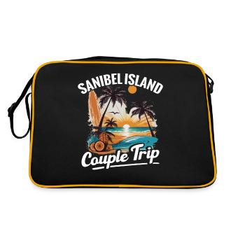 Sanibel Island Couple Trip - Retro Bag - black/gold - Back