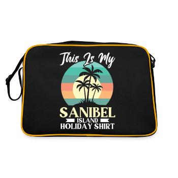 Voici ma chemise de vacances à l’île de Sanibel - Sac Retro - noir/or - Dos