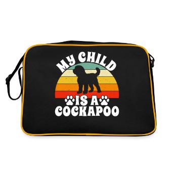 Cockapoo Gifts - Retro Tasche - Schwarz/Gold - Hinten