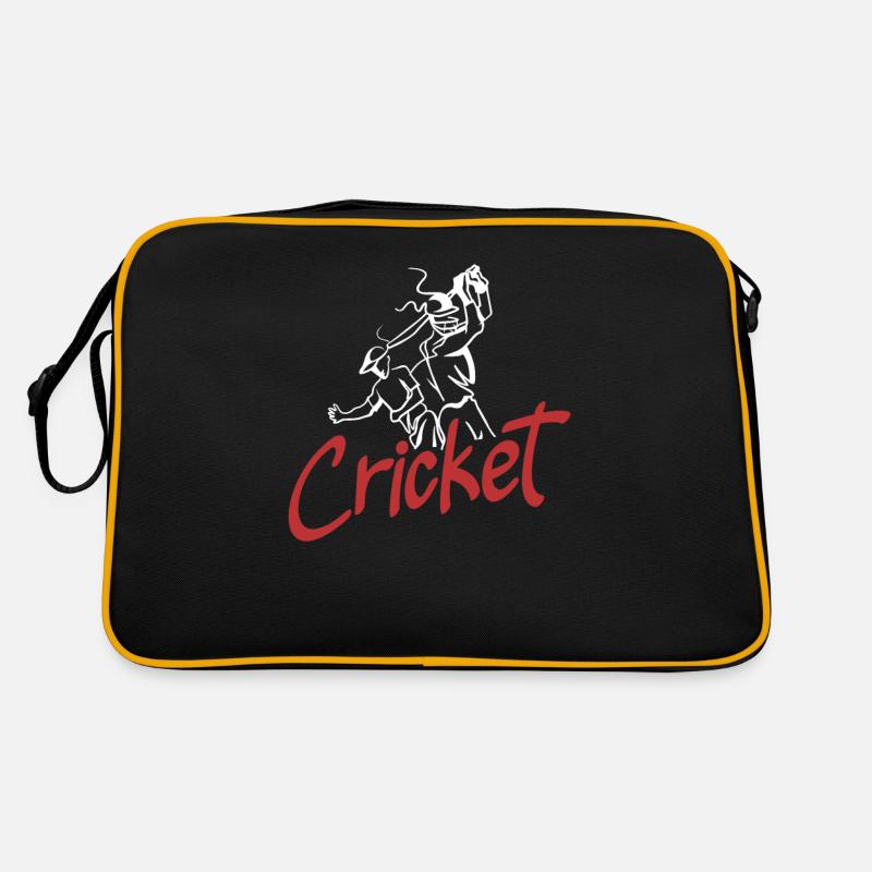 Illustration graphique de joueur de cricket Sac Retro