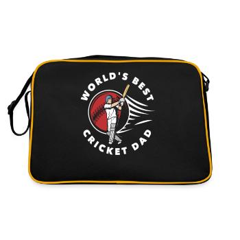 Best Cricketer Dad Design - Retro Bag - black/gold - Back
