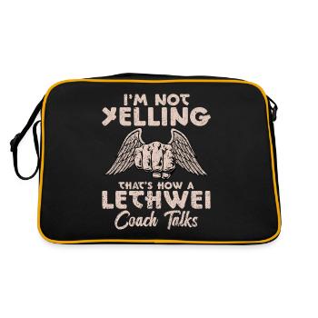 "I don't scream, so talk - Retro Bag - black/gold - Back