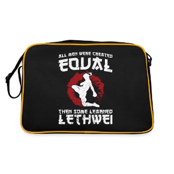 All people were created equal, back then - Retro Bag - black/gold - Back