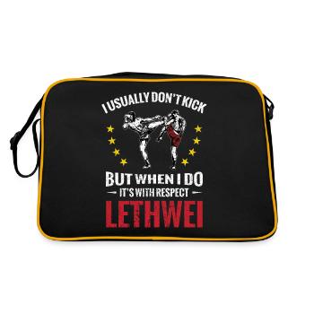 I don't usually tread, but when I do - Retro Bag - black/gold - Back
