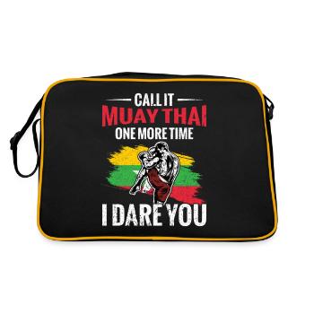 Appelez ça Muay Thai à nouveau, je vous mets au défi. - Sac Retro - noir/or - Dos