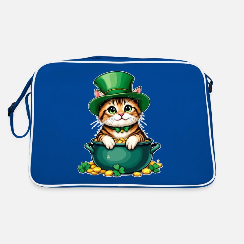 Chat Tenue de la Saint-Patrick Chats Sac Retro