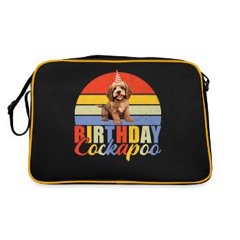 Cockapoo Gifts - Retro Tasche - Schwarz/Gold - Hinten
