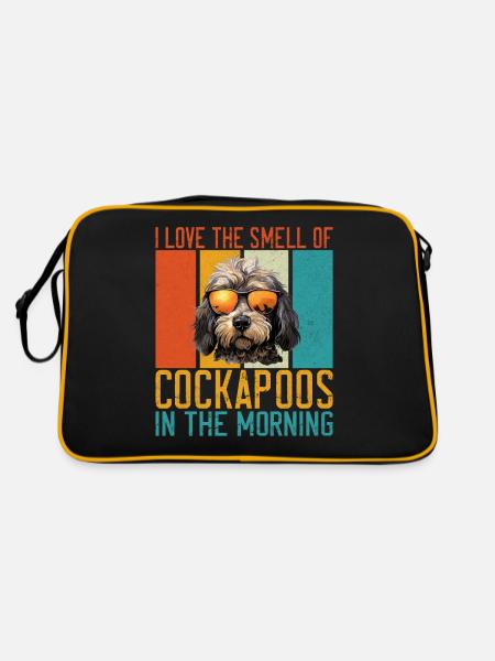Cockapoo Gifts - Retro Bag - black/gold - Back