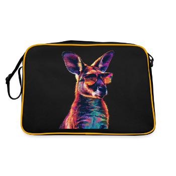 Wallaby - Retro Tasche - Schwarz/Gold - Hinten