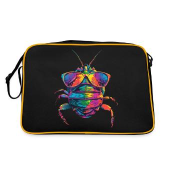 Assel - Retro Tasche - Schwarz/Gold - Hinten
