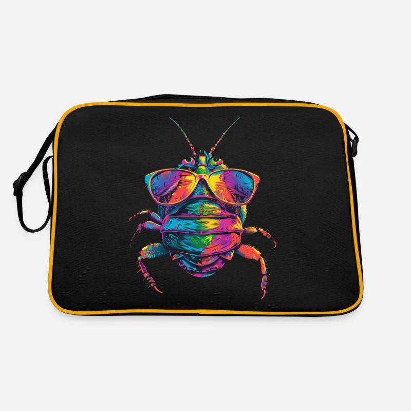 Assel - Retro Tasche - Schwarz/Gold