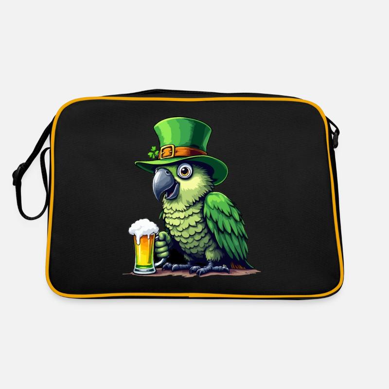Parrot Tenue de bière de la Saint-Patrick Perroquets Sac Retro