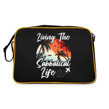 Lebe Das Sabbatical-leben - Retro Tasche - Schwarz/Gold - Hinten