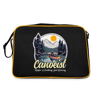 canoë-kayak Maître de la pagaie Aime faire du nautisme - Sac Retro - noir/or - Dos