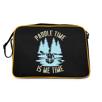 Canoeing Paddle Time Is Me Time Rower Canoeist - Retro Bag - black/gold - Back
