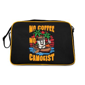 Canoë Pas de café Pas de navigation de plaisance Rameur Amateur de café - Sac Retro - noir/or - Dos