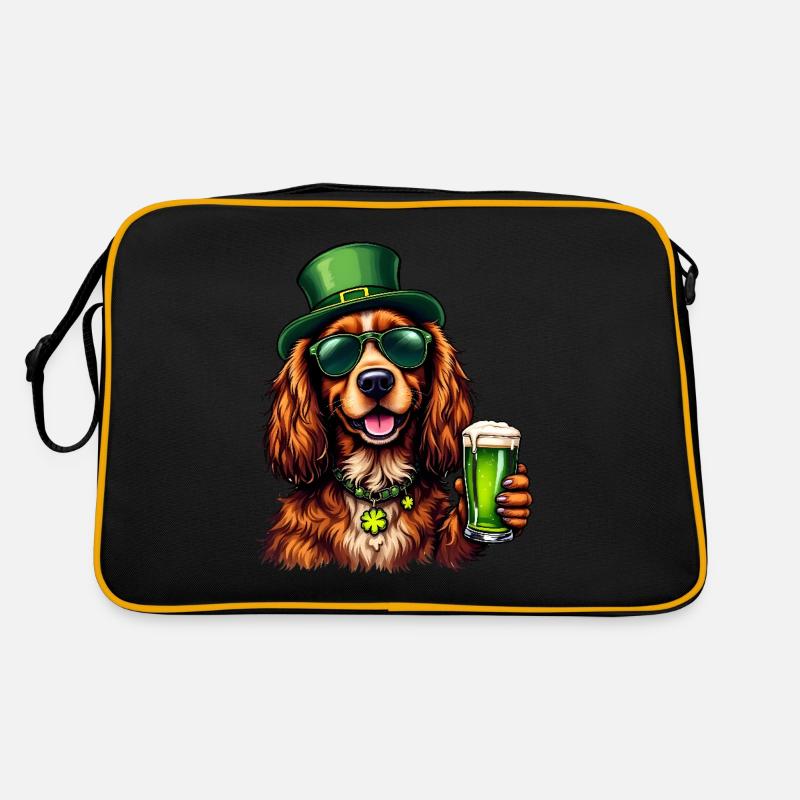 Cocker Spaniel St. Patrick’s Day Bière Tenue Chiens Sac Retro
