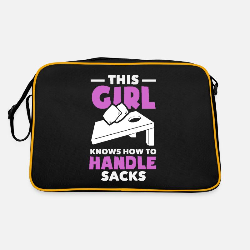 Cadeau amusant de joueur de cornhole Sac Retro