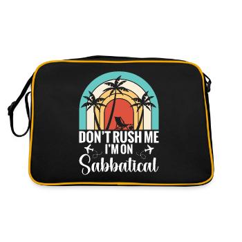 Tut Mir Leid, Ich Kann Nicht, Ich Bin Zu - Retro Tasche - Schwarz/Gold - Hinten