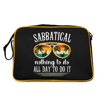 Sabbatical: Den Ganzen Tag Nichts Zu Tun, Um Es Zu - Retro Tasche - Schwarz/Gold - Hinten