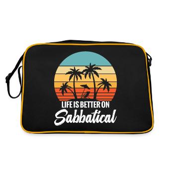 La vie est meilleure en congé sabbatique - Sac Retro - noir/or - Dos