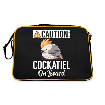 Cadeaux de calopsitte - Sac Retro - noir/or - Dos