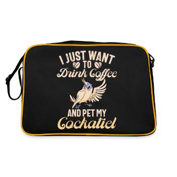 Cadeaux de calopsitte - Sac Retro - noir/or - Dos