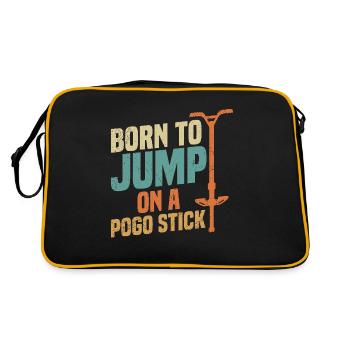Born to jump on a pogo stick - Retro Bag - black/gold - Back