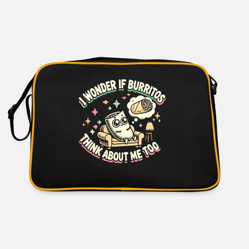 Ich frage mich, ob Burritos auch an mich denken Retro Tasche
