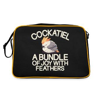 Cadeaux de calopsitte - Sac Retro - noir/or - Dos