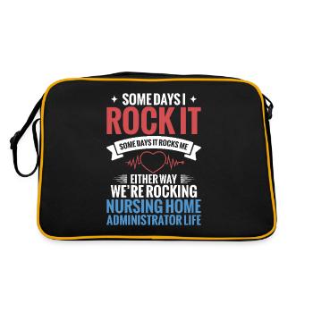 Some days I rock it, some days - Retro Bag - black/gold - Back