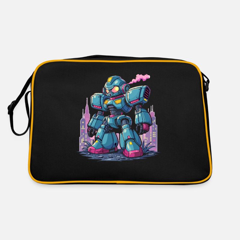 Robots, Digital Art Retro Bag