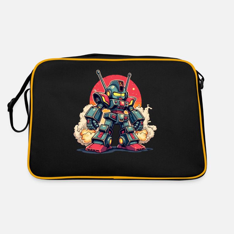 Roboter, Digitale Kunst Retro Tasche