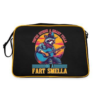 You're Either A Smart Fella Or A Fart Smella 2 - Retro Tasche - Schwarz/Gold - Hinten