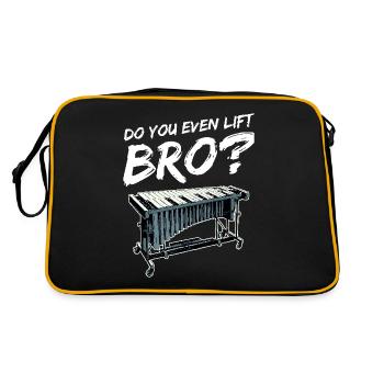 Vibraphone Do you even lift bro? - Retro Bag - black/gold - Back