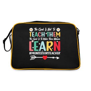 The goal is not to teach them - Retro Bag - black/gold - Back