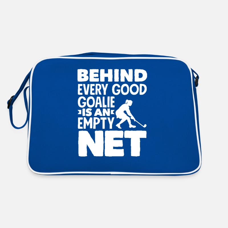 Hinter Jeder Gute Torwart Leeres Tor Feldhockey Retro Tasche